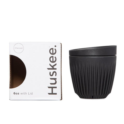 Huskee Reusable Coffee Cup Charcoal - 177ml