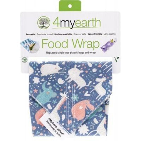 4Myearth Reusable Food Wrap - Animals 30X30Cm