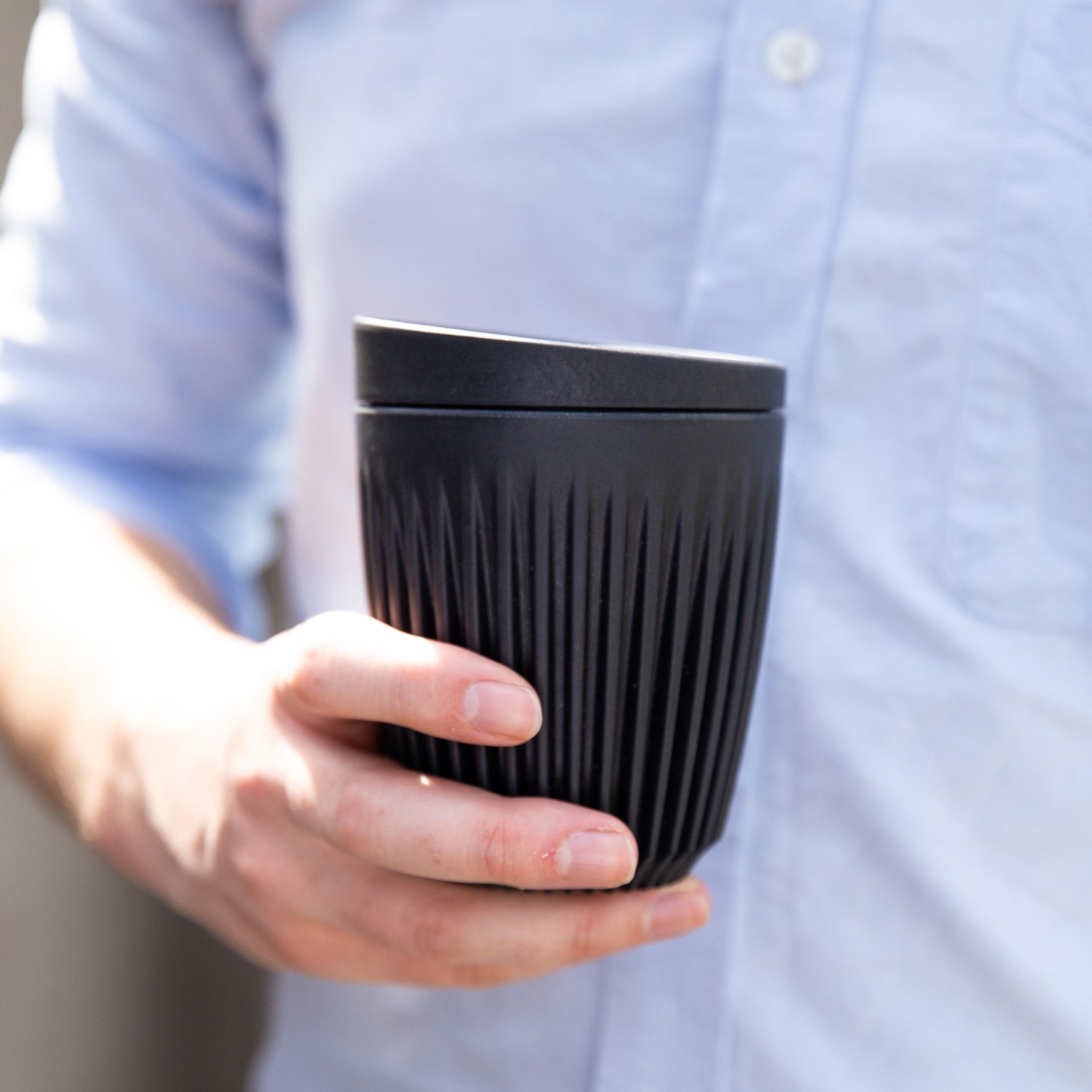 Huskee Reusable Coffee Cup Charcoal - 236ml