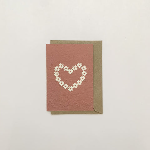 Plantable Cards - Heart Of Flowers Pink