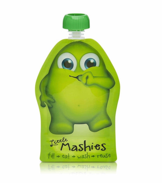 Little Mashies Reusable Squeeze Pouch Pack Of 2 - Green 2X130Ml