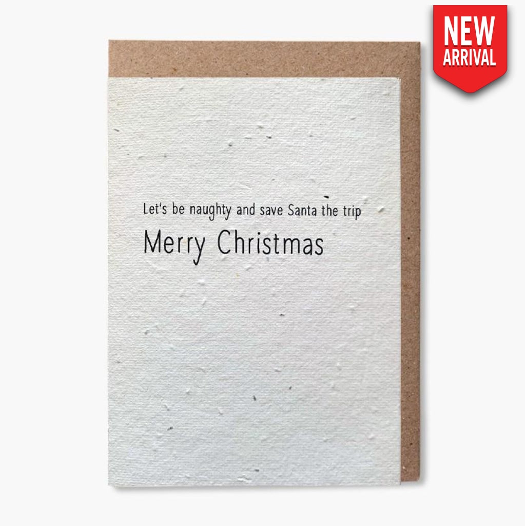 Plantable Cards - Merry Christmas Lets Be Naughty