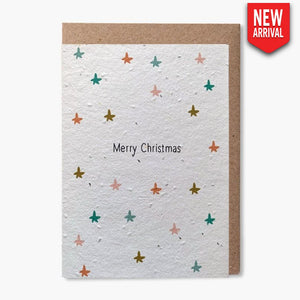 Plantable Cards - Merry Christmas Stars