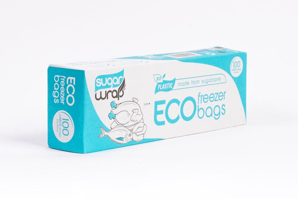 Sugarwrap Eco Freezer Bags Made From Sugarcane - Large 100