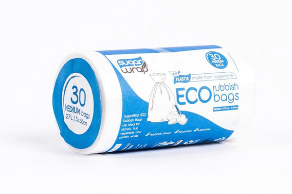 Sugarwrap Eco Rubbish Bags Made From Sugarcane - Medium 30